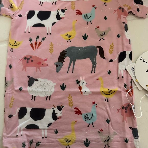 Little Sleepies Pink Farm Friends Pajama Set - Picture 4 of 5